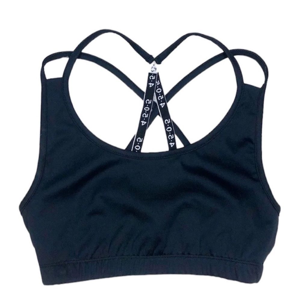 ASOS 4505‎ Black Sports Bra Strappy Back Size US 6 NEW